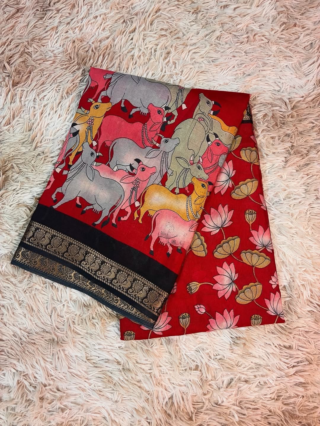 Maroon Mangalkari Viscouse Silk Print n Weaving Work Fancy Designer Festive Wear Saree for Women(cow)