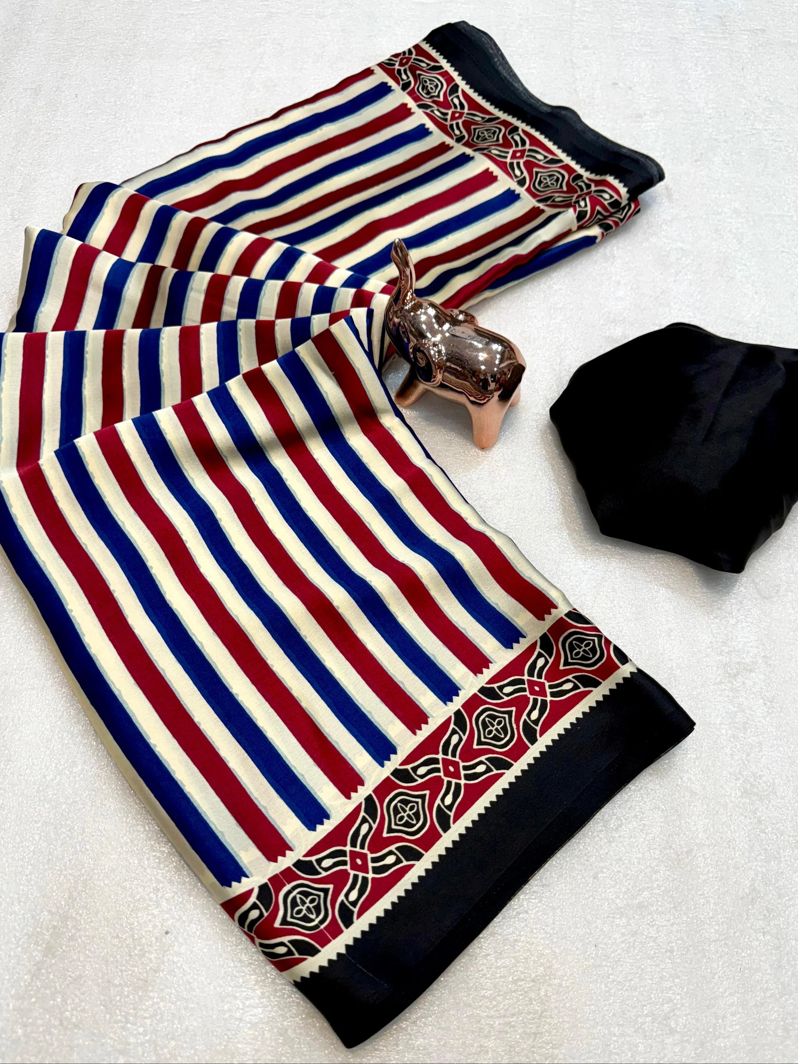 MULTI STRIPE SAREE PREMIUM SEMI MODAL SILK SAREE