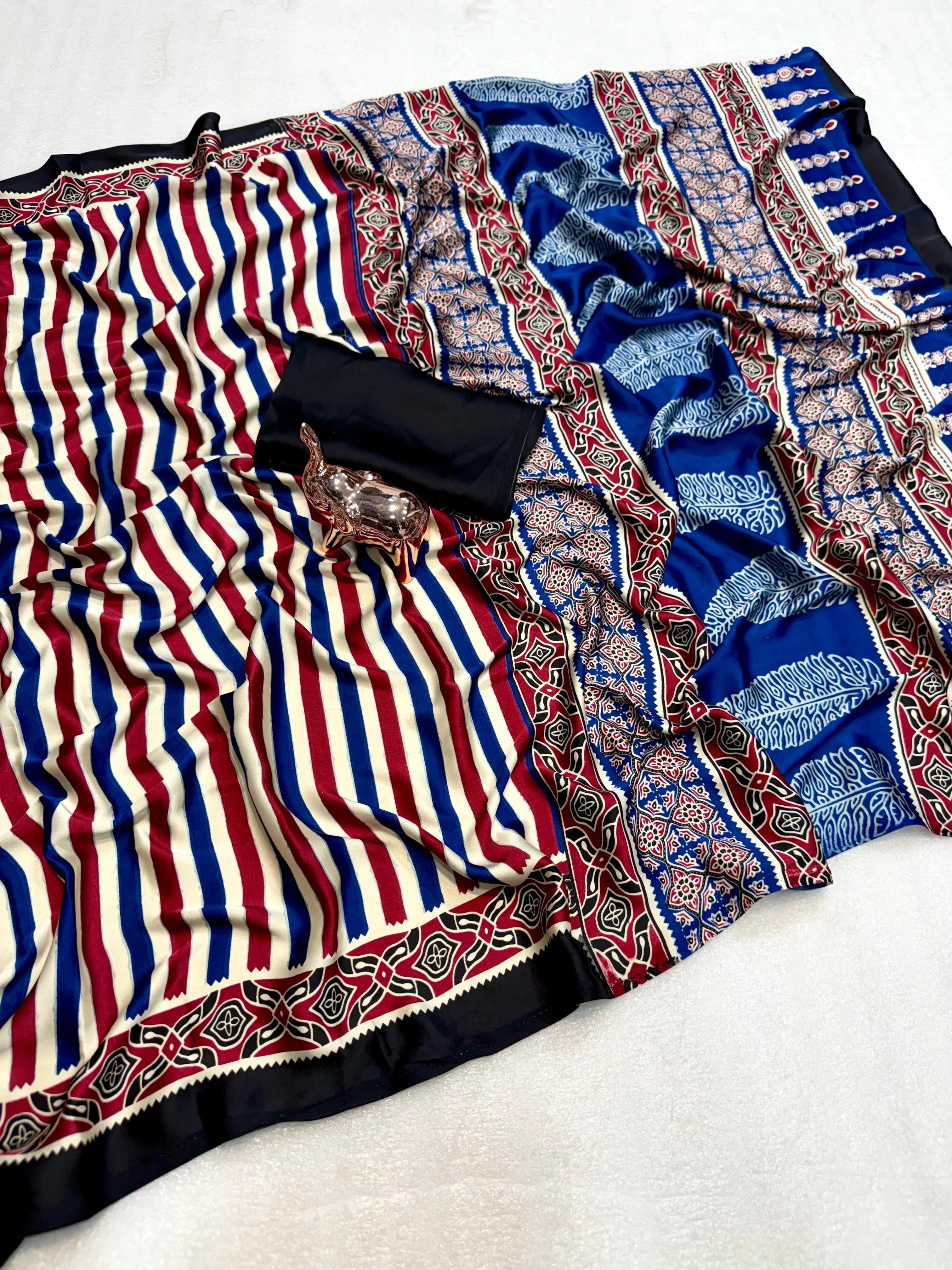 MULTI STRIPE SAREE PREMIUM SEMI MODAL SILK SAREE