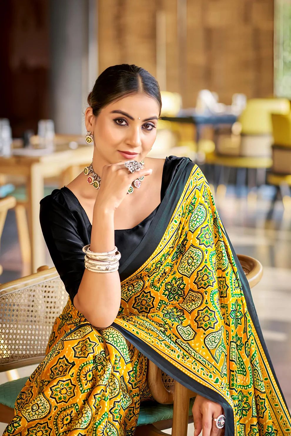 STYLISH AJRAKH SAREE