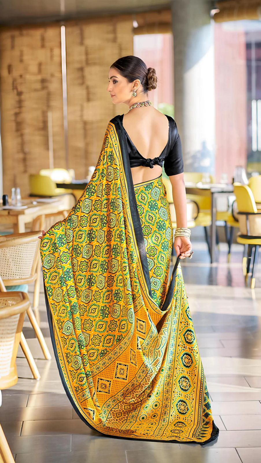 STYLISH AJRAKH SAREE