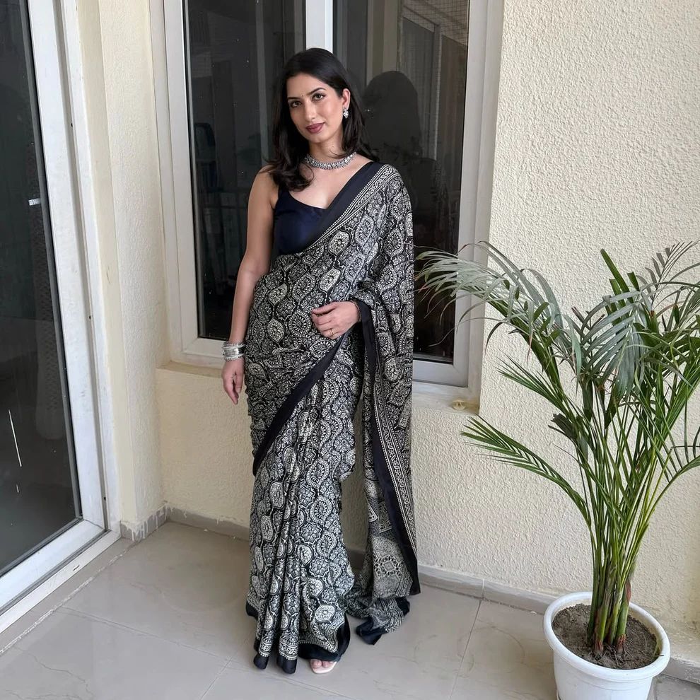 STYLISH AJRAKH SAREE